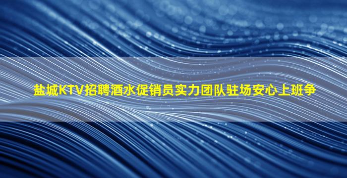 盐城KTV招聘酒水促销员实力团队驻场安心上班争